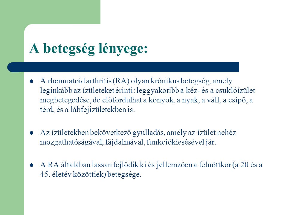 butakova előadása az ízületi betegségről)